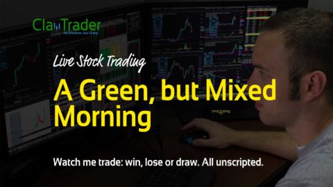 Live Stock Trading - A Green, but Mixed Morning