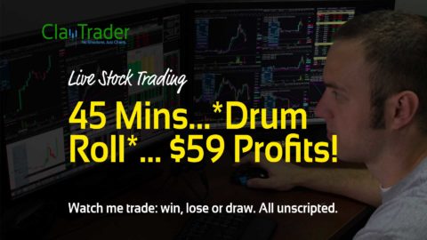 Live Stock Trades - 45 Mins...*Drum Roll*... $59 Profits!