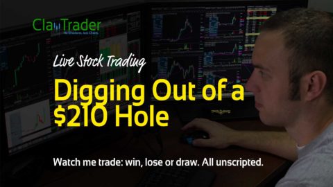 Live Stock Trades - Digging Out of a $210 Hole