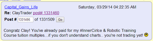 Congratz Clay! You've already paid for my #InnerCircle & Robotic Trading Course tuition multiples... if you don't understand charts.. you're not trading yet!!