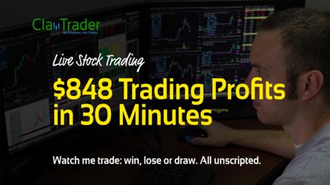 Live Stock Trades - $848 Trading Profits in 30 Minutes