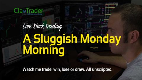 Live Stock Trades - A Sluggish Monday Morning