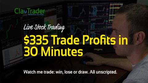 Live Stock Trading - $335 Trade Profits in 30 Minutes