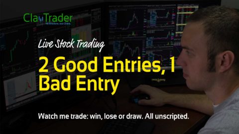 Live Stock Trading - 2 Good Entries, 1 Bad Entry