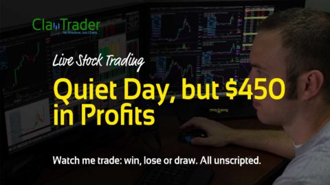 Live Stock Trading - Quiet Day, but $450 in Profits
