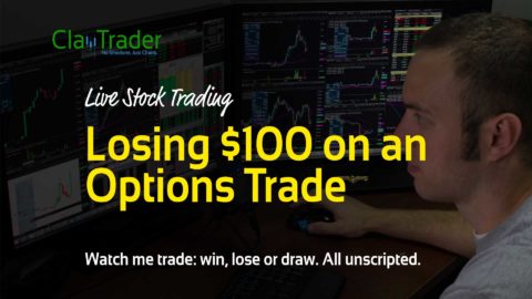 Live Stock Trading - Losing $100 on an Options Trade