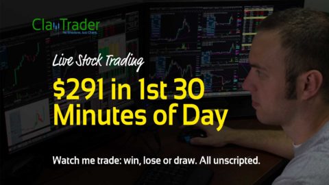 Live Stock Trading - $291 in 1st 30 Minutes of Day