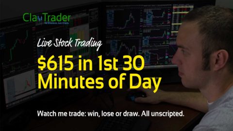 Live Stock Trading - $615 in 1st 30 Minutes of Day