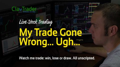 Live Stock Trading - My Trade Gone Wrong... Ugh...