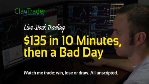 Live Stock Trading - $135 in 10 Minutes, then a Bad Day