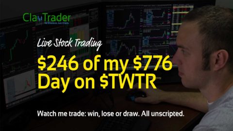 Live Stock Trading - $246 of my $776 Day on $TWTR