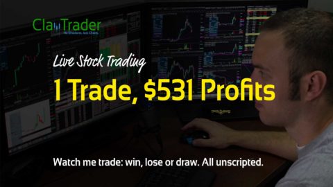 Live Stock Trading - 1 Trade, $531 Profits