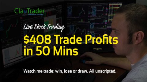 Live Stock Trading - $408 Trade Profits in 50 Mins