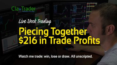 Live Stock Trading - Piecing Together $216 in Trade Profits