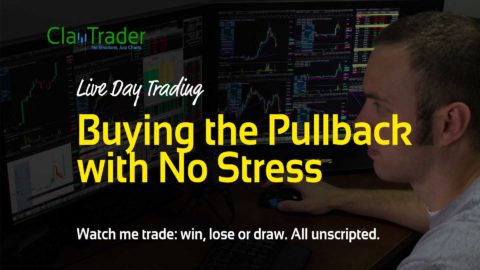 Live Day Trading - Buying the Pullback with No Stress