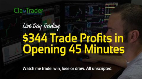 Live Day Trading - $344 Trade Profits in Opening 45 Minutes
