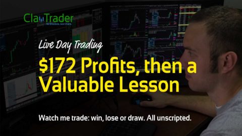 Live Day Trading - $172 Profits, then a Valuable Lesson