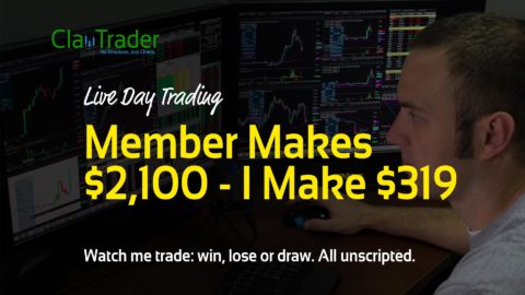 Live Day Trading - Member Makes $2,100 - I Make $319