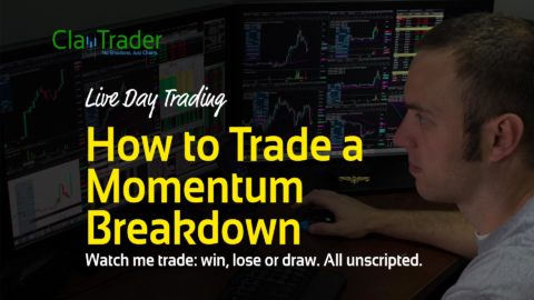 Live Day Trading - How to Trade a Momentum Breakdown