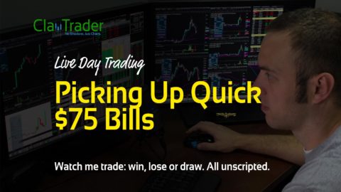 Live Day Trading - Picking Up Quick $75 Bills