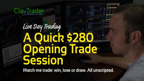 Live Day Trading - A Quick $280 Opening Trade Session