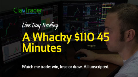 Live Day Trading - A Whacky $110 45 Minutes