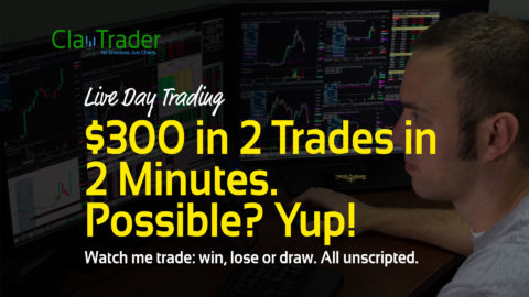 Live Day Trading - $300 in 2 Trades in 2 Minutes. Possible? Yup!