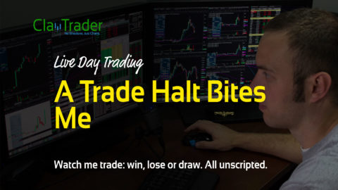 Live Day Trading - A Trade Halt Bites Me