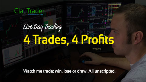 Live Day Trading - 4 Trades, 4 Profits