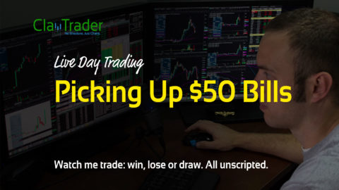 Live Day Trading - Picking Up $50 Bills