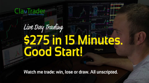 Live Day Trading - $275 in 15 Minutes. Good Start!