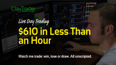 Live Day Trading - $610 in Less Than an Hour