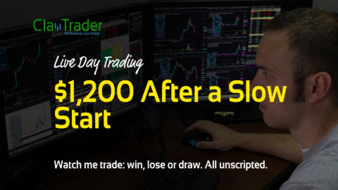 Live Day Trading – $1,200 After a Slow Start