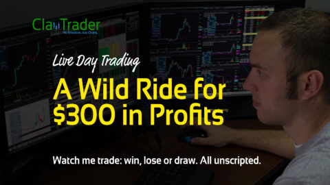 Live Day Trading - A Wild Ride for $300 in Profits